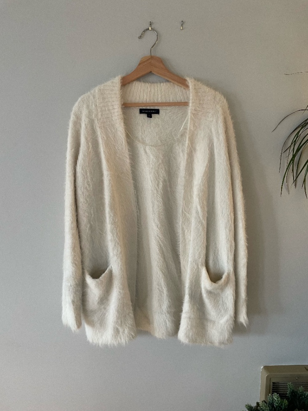 Banana Republic Women's Eyelash Cozy Furry Open Cardigan Sweater Small